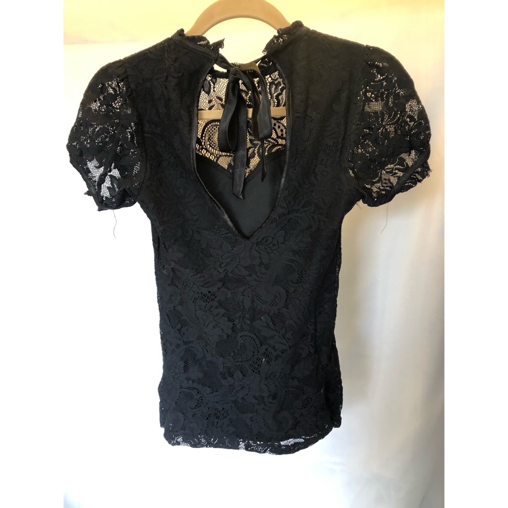 Black lace blouse